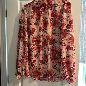 Torrid sheer Floral Print Women's Top, size 1